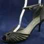 ETIENNE AIGNER BLK BRAIDED LEATHER ANKLE STRAP PUMP 10