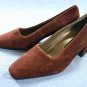 NINE WEST BURGUNDY SUEDE MID-HEEL PUMPS 6.5 M NEW