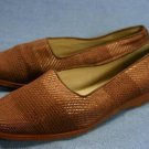 JONES NEW YORK BROWN WOVEN FABRIC FLATS 6.5 M MINT