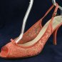 BANANA REPUBLIC WOMENS  PINK LACE SLINGBACK PUMPS 10 B