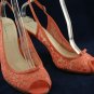 BANANA REPUBLIC WOMENS PINK LACE SLINGBACK PUMPS 10 B