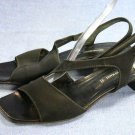 BRUNO MAGLI BLACK STRETCH SLINGBACK SANDALS 7 B