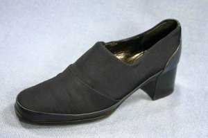 VAN ELI NAVY STRETCH FABFIC LAOFER PUMPS 5 M MINT