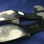 ANN TAYLOR WOMENS BLACK LEATHER SLIDE SANDALS 9 M EUC