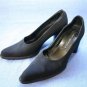VIA SPIGA ITALY BLACK SATIN EVENING HIGH HEEL PUMPS 9 M