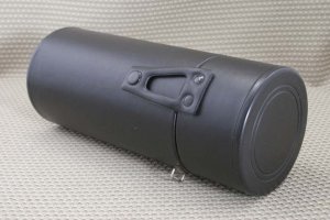 QUALITY LARGE BLACK LEATHERETTE LENS CASE TALL ZOOM