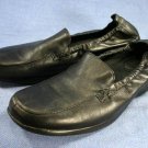 1803 womens BLACK LEATHER LOAFERS SHOES 9 M EXCL