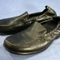 1803 womens BLACK LEATHER LOAFERS SHOES 9 M EXCL