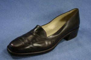 JOAN & DAVID WOMENS BROWN LEATHER LOAFERS SHOE 9 N MINT