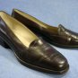JOAN & DAVID WOMENS BROWN LEATHER LOAFERS SHOE 9 N MINT