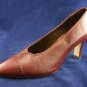 ANN MARINO WOMENS BURGUNDY LEATHER PUMPS 8.5 M NEW