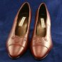 ANN MARINO WOMENS BURGUNDY LEATHER PUMPS 8.5 M NEW