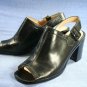 Enzo Angiolini Black Open Toe Slingback Pumps 8 N MINT