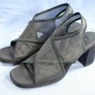 HILLARD & HANSON NAVY MESH FABRIC SLINGBACK PUMPS NEW 8