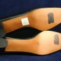 VINTAGE 60'S EVINS BLACK LEATHER PUMPS SHOES 10 B NEW