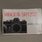 MINOLTA SRT SR-T 202 INSTUCTION BOOK OWNERS MANUAL B314