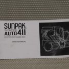 SUNPAK 411 FLASH  INSTUCTION BOOK OWNERS MANUAL - B313