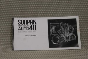 SUNPAK 411 FLASH  INSTUCTION BOOK OWNERS MANUAL - B313