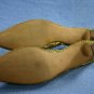 VINTAGE 1940'S GOLD TINSEL MULES SHOES ITALY 8 M NOS