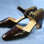 SILVIA FIORENTINA BRN LEATHER ANKLE STRAP PUMP 5.5 $495