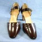 SILVIA FIORENTINA BRN LEATHER ANKLE STRAP PUMP 5.5 $495