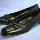 FERRAGAMO BLACK BALLET TIE LOAFERS PUMPS 10 3A mint