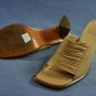 JOAN & DAVID CIRCA TAN LEATHER SLIDE SANDALS 6.5 M