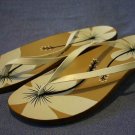 NORDSTROM WHITE LEATHER THONG SANDALS 12 M