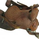 Tooled Leather Western Ranch Roping Horse Saddle 15,16,17 inches