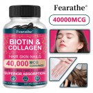 Biotin Collagen Supplement - Hair Growth Support, Skin & Nails - 40000 mcg with Vitamins B