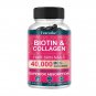 Biotin Collagen Supplement - Hair Growth Support, Skin & Nails - 40000 mcg with Vitamins B