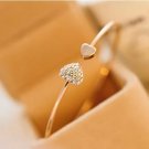 Fashion Adjustable Crystal Double Heart Bow Bilezik Cuff Opening Bracelet Fashion Adjustable Crystal Double Heart Bow Bilezik Cuff Opening Bracelet