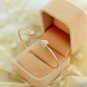 Fashion Adjustable Crystal Double Heart Bow Bilezik Cuff Opening Bracelet