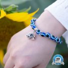 Classic Turkish Lucky Evil Eye Bracelets for Men Women Blue Evil Eye Palm Butterfly Pendant