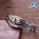 Punk Gold Color Eagle Animal Print Cuff Bracelet Men Cuff Bangles Male Charm