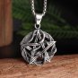 Jewelry Round Celtic Knot Necklace for Men Nordic Rune Amulet