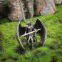 Retro Mythical Sword Archangel Michael Wings Pendant Necklace