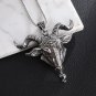 Retro Gothic Angel Goat Head Pendant Demon Eye Necklace Religious