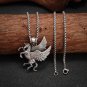 Classic Punk Mechanical Style Angel Warrior Pendant Necklace Men