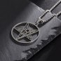 Stainless Steel Inverted Cross Sheep Head Symbol Devil Religious Pendant Necklace
