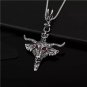 Blood Red Gothic Inverted Cross Pendant Necklace Jewelry European
