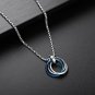 Mens Hip Hop Three Circles Pendent Necklace Keel Chain Retro Punk