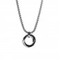 Mens Hip Hop Three Circles Pendent Necklace Keel Chain Retro Punk