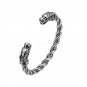 Norse Viking Wolf Head Bracelet Stainless Steel Opening Adjustable