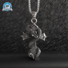 Retro Skull Cross Pendant Necklace for Men and Women Classic Gothic Style