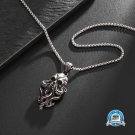 Punk Deep Sea Cthulhu Myth Sea Monster Octopus Medal Pendant Necklace Men