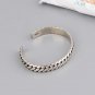 Men's Vintage Indian Lotus Silver Color Open Bracelet Carved Heart Sutra Tibetan