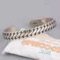 Men's Vintage Indian Lotus Silver Color Open Bracelet Carved Heart Sutra Tibetan