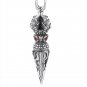 Retro Buddhist Exorcist Vajra Pendant Necklace Fashion Religious Good Luck
