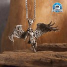 Personality Delicate Mythical Character Lucifer Black Winged Angel Pendant Necklace